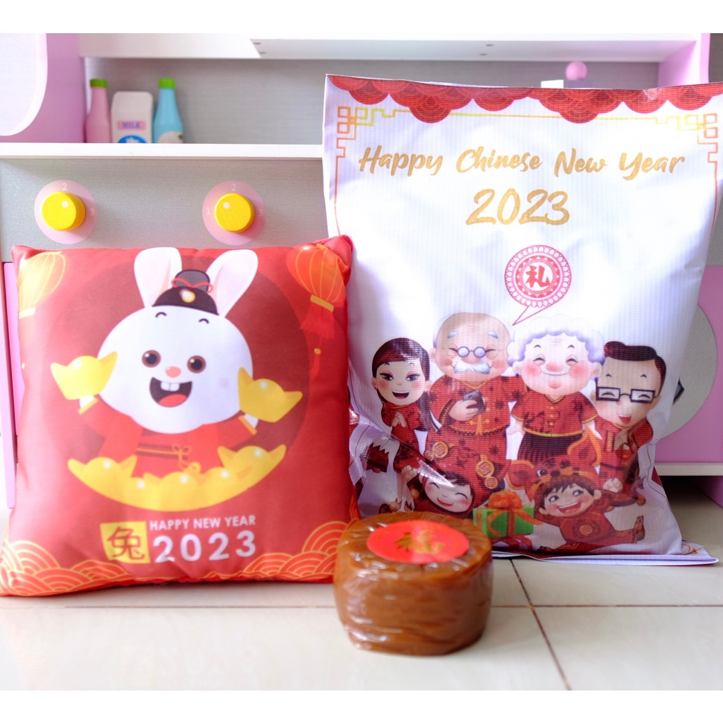 ( JSO ) HAMPERS IMLEK mini pouch bantal kue keranjang imlek / souvenir cny / hampers cny / souvenir imlek