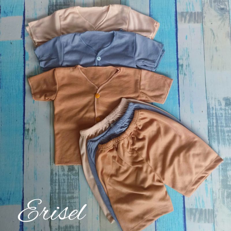 Set Baju Bayi Perlengkapan Bayi 6 Pcs seri Coklat