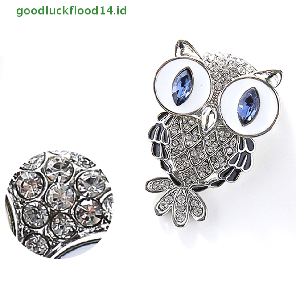 [GOOGFOUR] Fashion Burung Hantu Halus Bros Korea Alloy Berlian Imitasi Hewan Bros Pin Perhiasan [TOP]