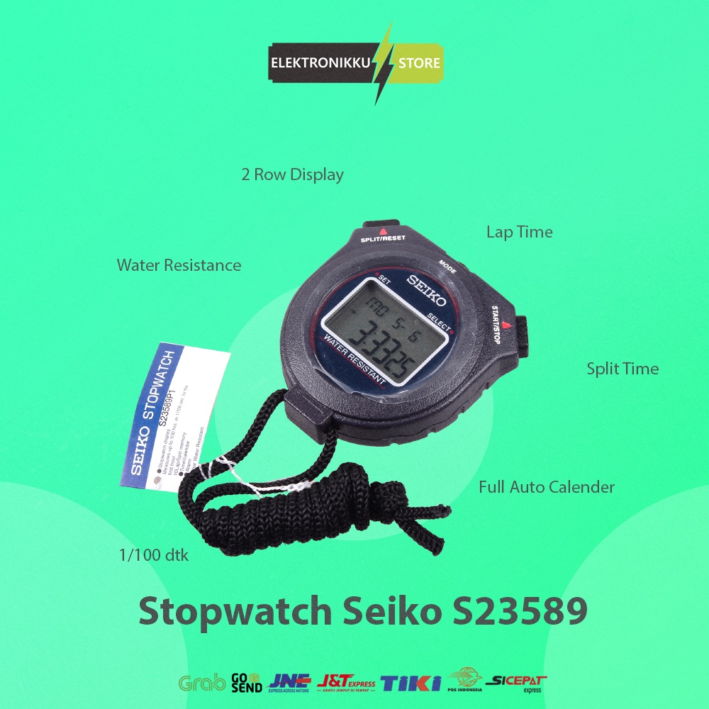 Stop Watch Seiko S23589 Alat Pengukur Waktu Stopwatch Seiko S23589