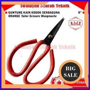 

onderdil Gunting Kain Kodok ORANGE 8 Inch Tailor Scissors Wangmache Serbaguna 2ZJN23