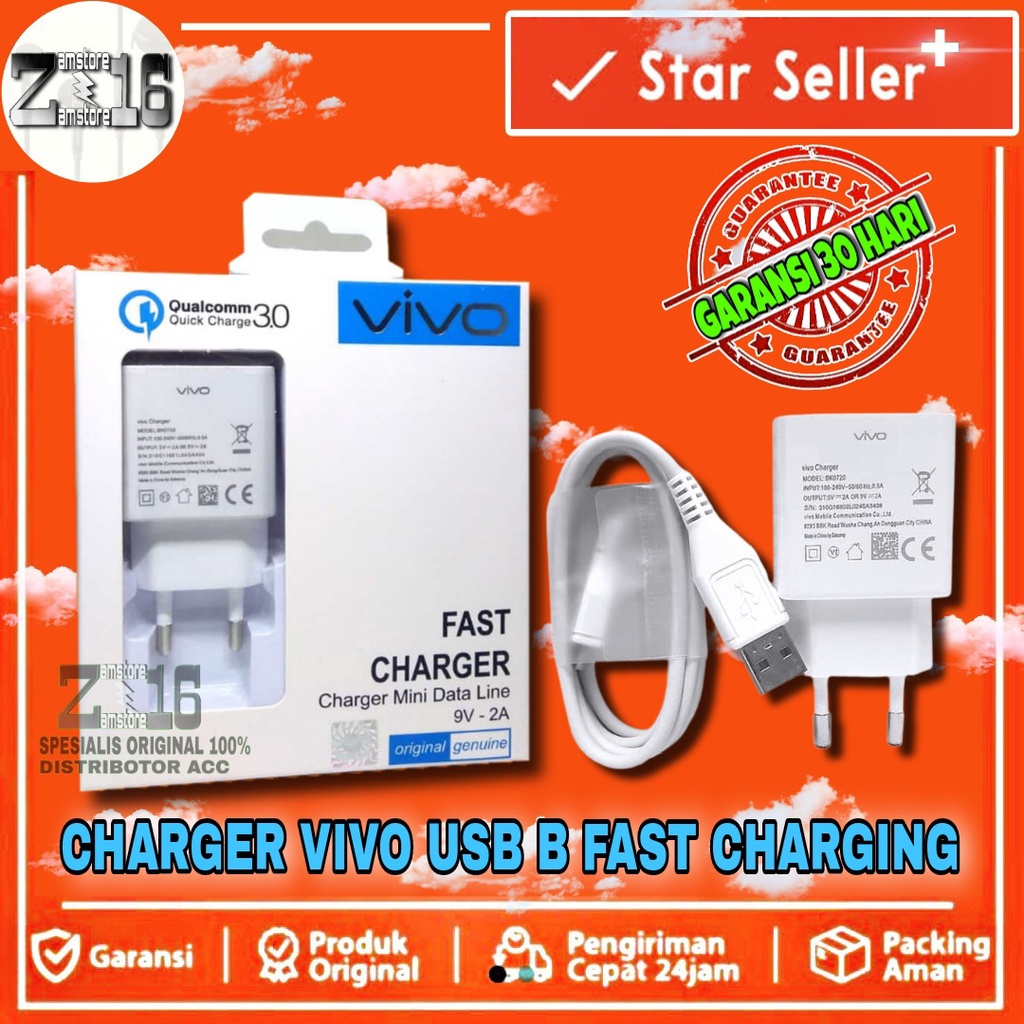 Charger Vivo Y12 Y15 Y17 Y ORIGINAL 100% Fast Charging Resmi Indonesia carge charge cas casan isi da