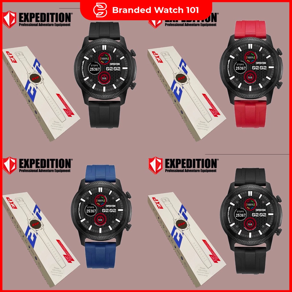 ORIGINAL Jam Tangan Pria Expedition E 001 / E001 / 001 / ESW 001 / ESW001 Garansi Resmi 1 Tahun, Rubber