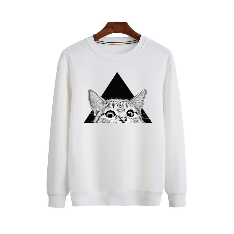 Sweater Basic Anak SEGITIGA KUCING Untuk Anak Laki laki &amp; Perempuan Bahan Fleece Sz M-Xl (Usia 2-10 th )