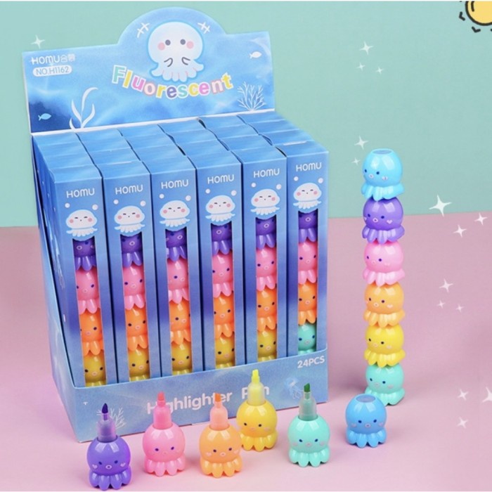 

SET SPIDOL SUSUN WARNA WARNI STABILO HIGHLIGHTER PEN OCTOPUS BEAR