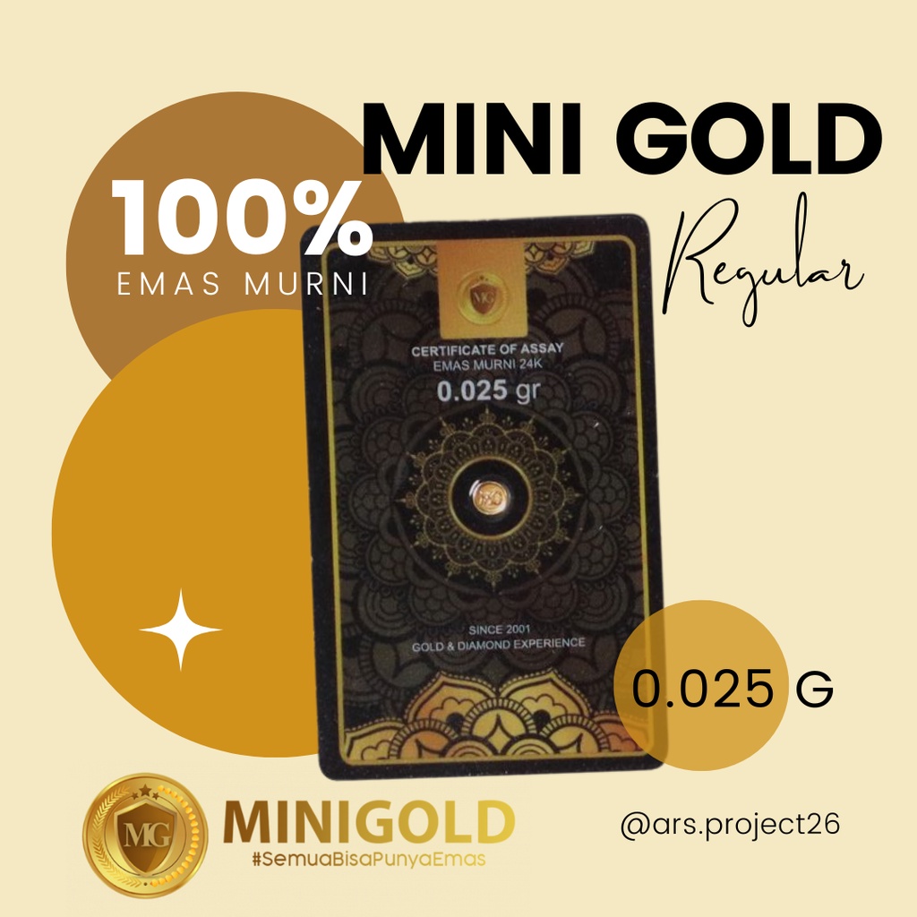 MINI GOLD BLACK SERIES 0.025 | LOGAM MULIA | 100% ASLI
