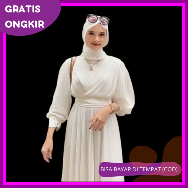 Baju Gamis Wanita Termurah Erina Kaftan Dress Bahan Katun Rayon Baju Terusan Wanita Paling Laris Dan