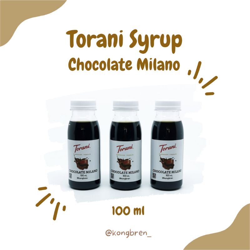 Sirup Torani Chocolate Milano Repack 100mL - Torani Syrup Chocolate Milano 100 mL