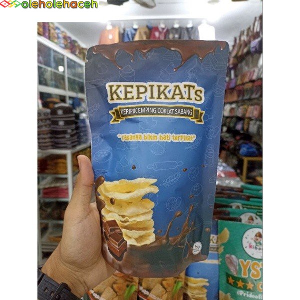 

Keripik emping coklat khas Sabang Aceh / cemilan keripik emping coklat