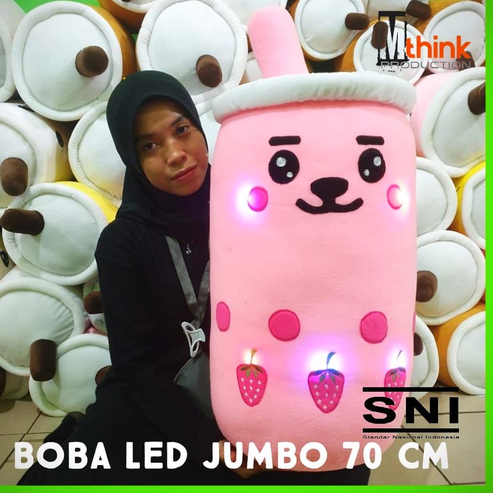 [MND.18Ja23ᴶ] Boneka boba / bantal boba super jumbo 70cm LED lampu tepuk nyala label SNI original