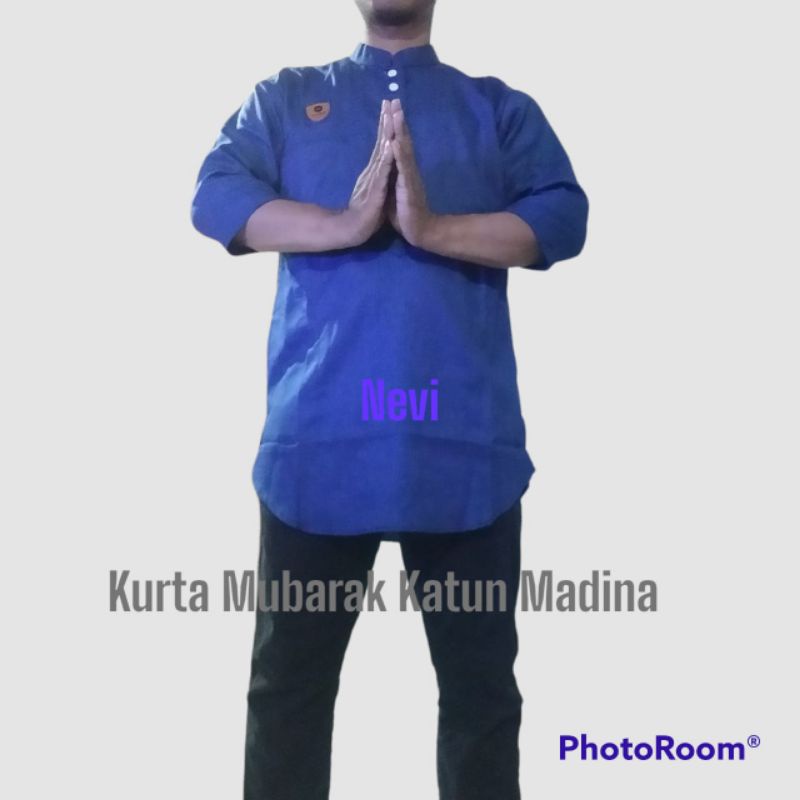 Baju Kurta Madina,Baju Lebaran Lengan 3/4,Baju Koko Bahan Lembut &amp; Adem