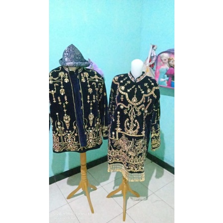 baju pengantin modern adat Palembang//baru pengantin motif bordir