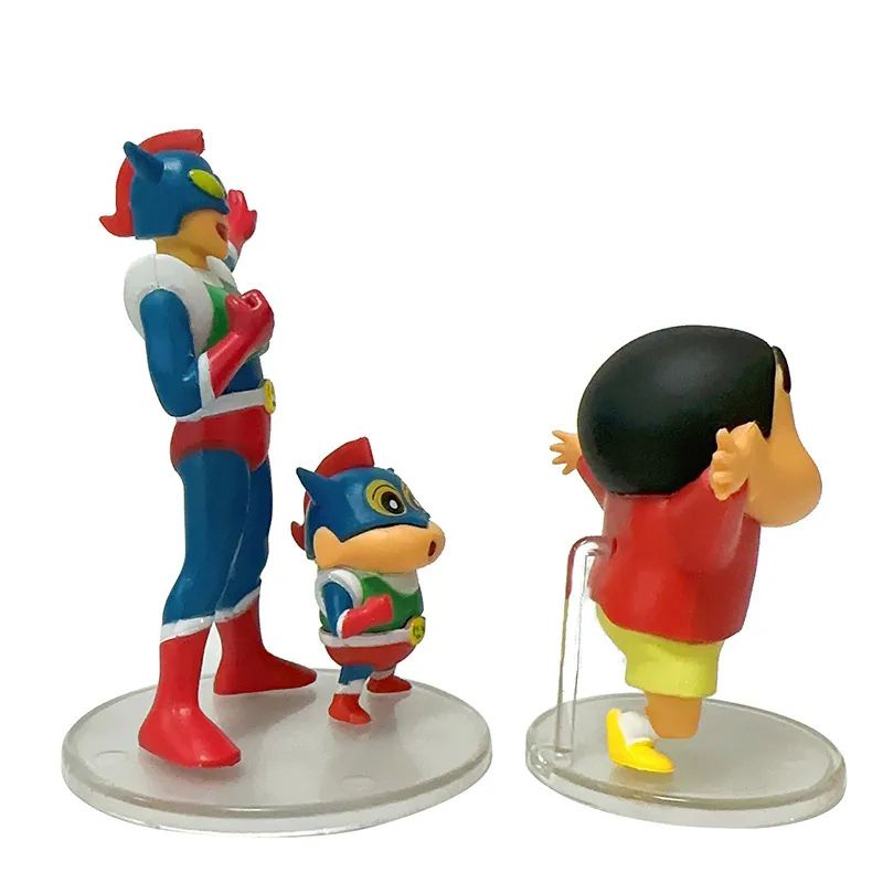 figure crayon sinchan pahlawan Set 6 Miniatur Pajangan Topper