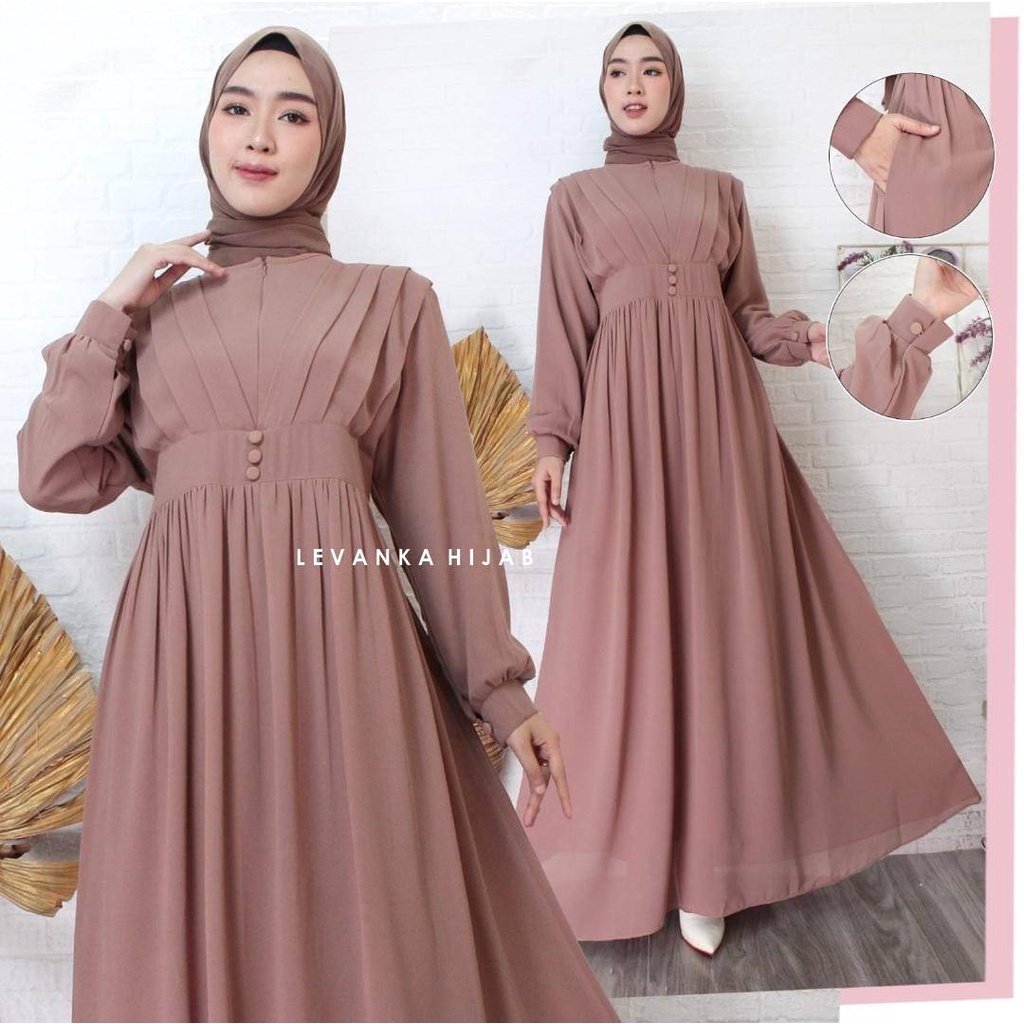 Dress Wanita Terbaru Cerutty Babydoll atau Dress / Gamis Kondangan Kekinian