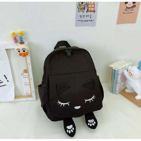 BPT  Tas Ransel Backpack Anak Sekolah TK/SD Karakter Kartun kucing malu gaya korea new 2023