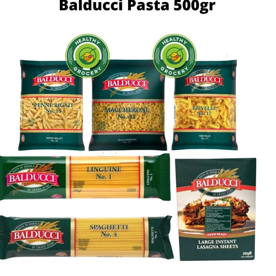 

Terlaris Balducci All Varian Pasta 500gr SPAGHETTI PENNE MACARONI MAKARONI LINGUINE LASAGNA TRIVELLE