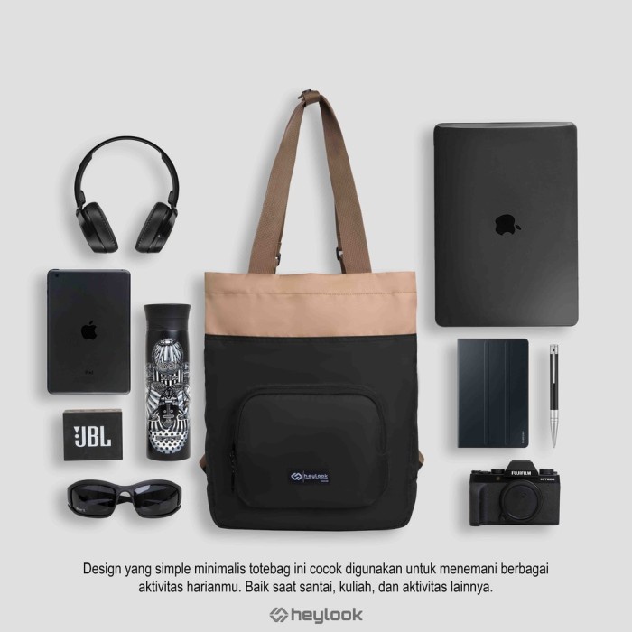 Tas Tote Bag Pria Wanita Tas Ransel 2 In 1 Multifungsi Backpack Laptop