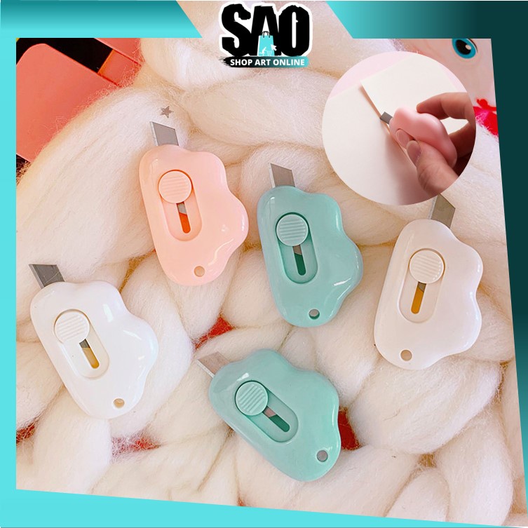 

SAO - H5656 Cutter Mini Pisau Kecil Bentuk Oval dan Awan / Cutter Mini Bentuk Awan / Pisau Pemotong Mini Lucu / Travel Cutter