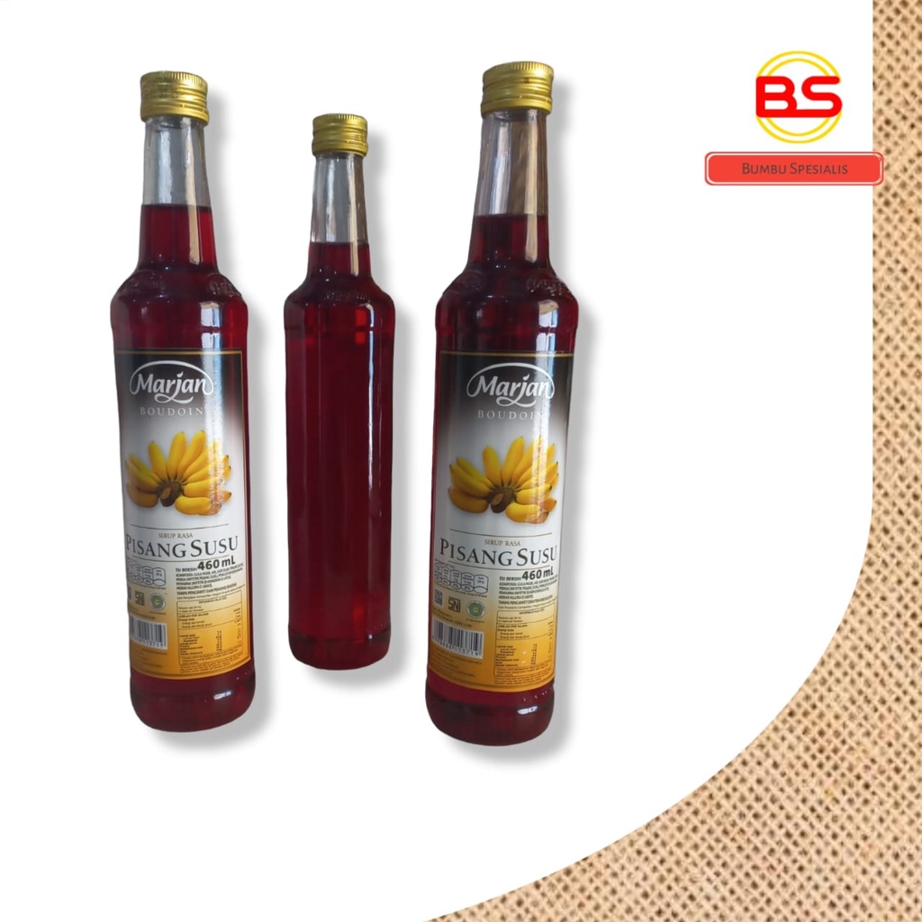 Sirup Marjan Boudoin / Sirup Marjan Rasa Pisang Susu 460ml - HALAL