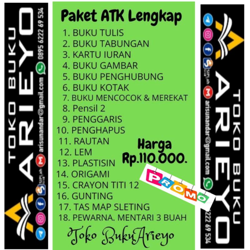 

mdn ORI PAKET ATK TK. PAUD. RA .KB.TPA / PAKET EKONOMIS & PAKET LENGKAP