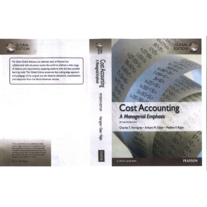 

Cost Accounting A Managerial Emphasis