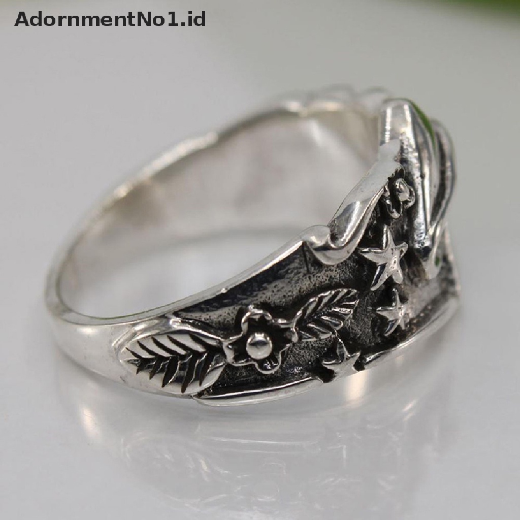 [AdornmentNo1] Retro Lucu Wanita Jamur Liar Bunga Bintang Pola Cincin Fashion Punk Hip Hop Perhiasan Cincin Klub Malam Biker Rings Hadiah Starry Ring [ID]