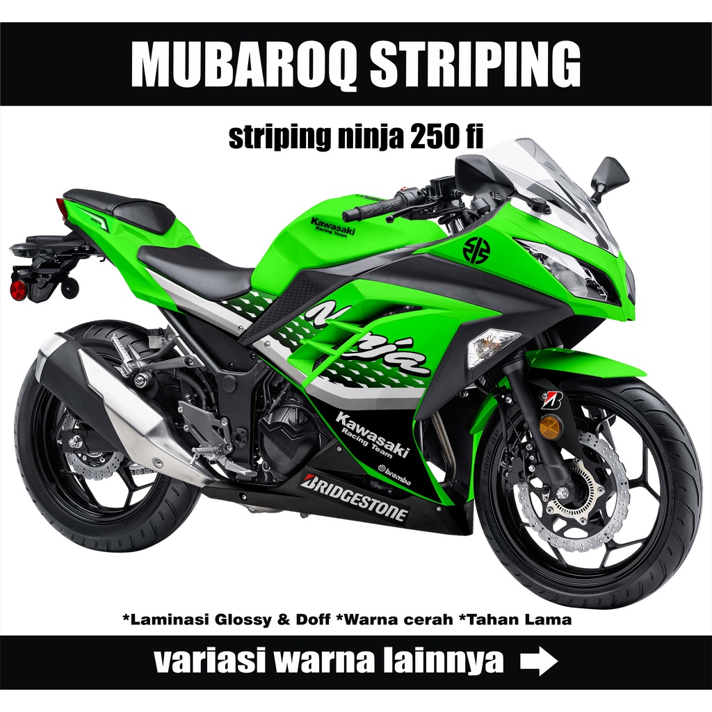 Striping motor ninja 250 fi old / decal stiker variasi ninja 250 fi old / stock decals ninja fi lama