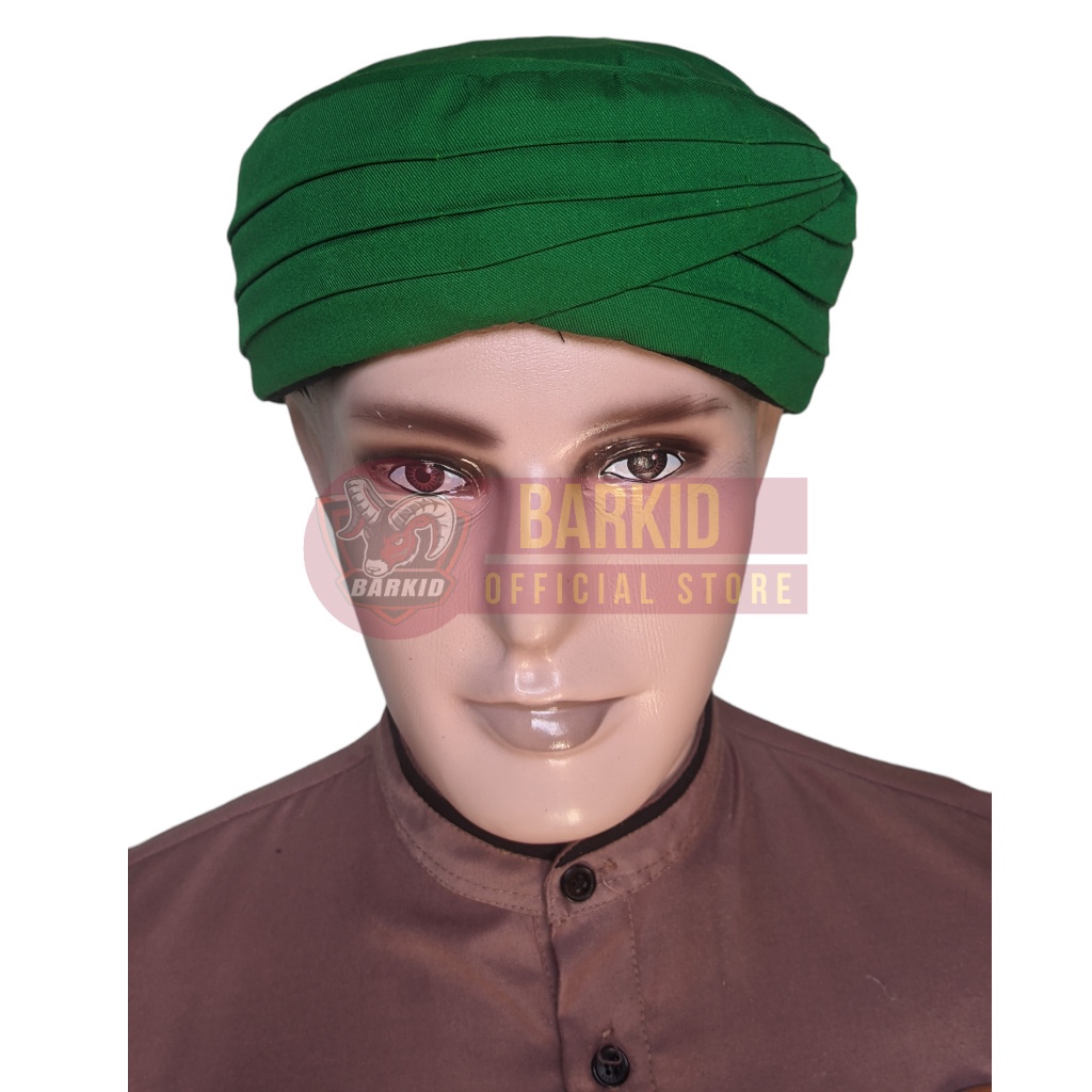 peci buhun - iket candra sumirat - iket sunda praktis Imamah peci Hijau V2 - peci habib - peci habai