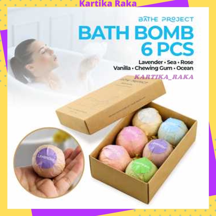 KR BATHE PROJECT Bath Bombs Salt Sabun Mandi Bathtube Bubble 6 PCS