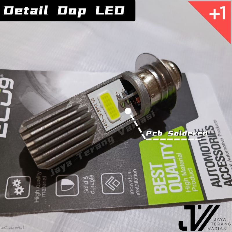 Lampu Depan Motor LED H6 AC/DC 2 Sisi Model Tyto Ayoto Bebek/Matic k1 h6