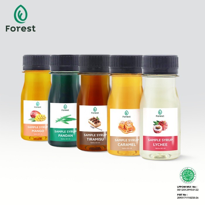 

FOREST SIRUP PAKET SAMPLE B - 5 VARIANT SYRUP FOREST BUBBLE DRINK