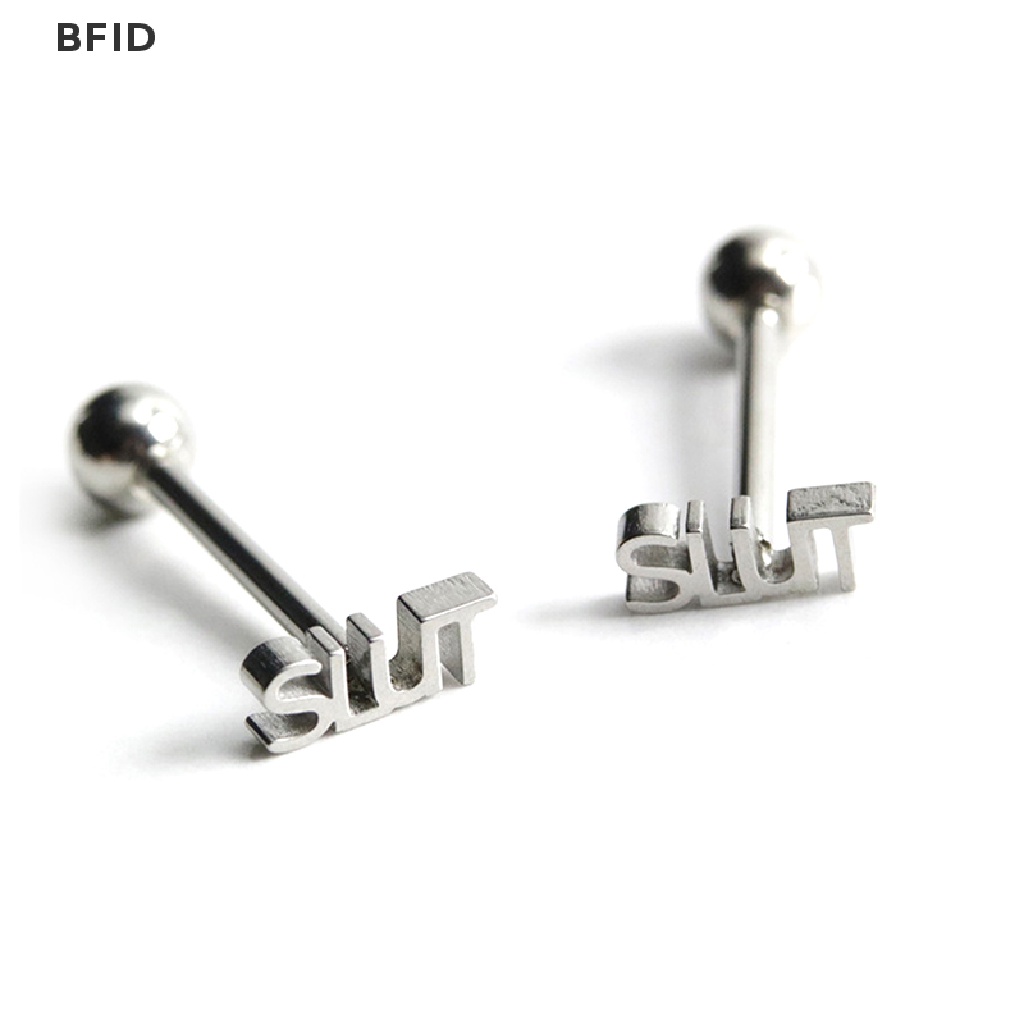 [BFID] Punk Stainless Steel Finger Kiss Tongue Rings Perhiasan Cincin Barbel Tubuh [ID]