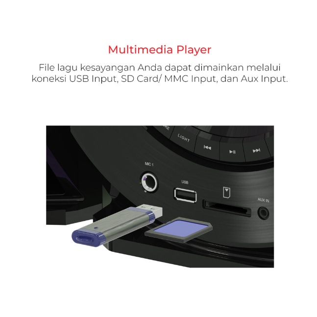 POLYTRON SPEAKER PMA9507 / PMA 9507 (BLUETOOTH / KARAOKE / AUX)