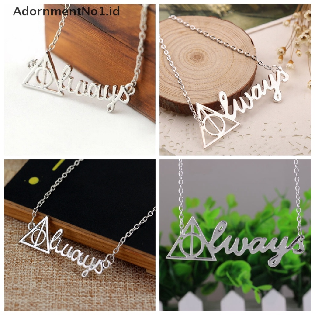 [AdornmentNo1] Kalung Rantai Liontin Harry Potter Death Hollow Always Untuk Perhiasan Pria Wanita [ID]