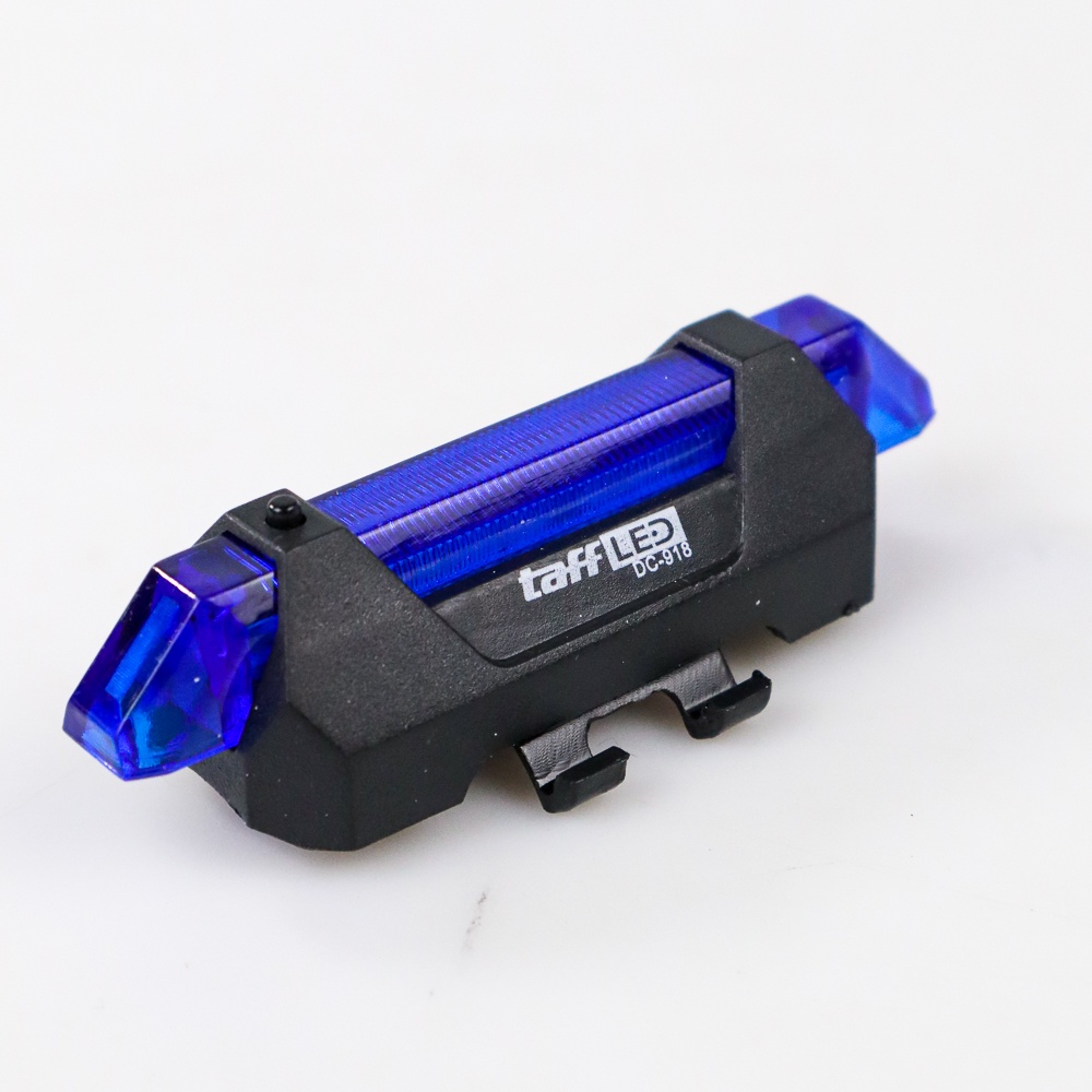 TaffLED Defensor Lampu Sepeda 5 LED Taillight Rechargeable - DC-918 - Blue