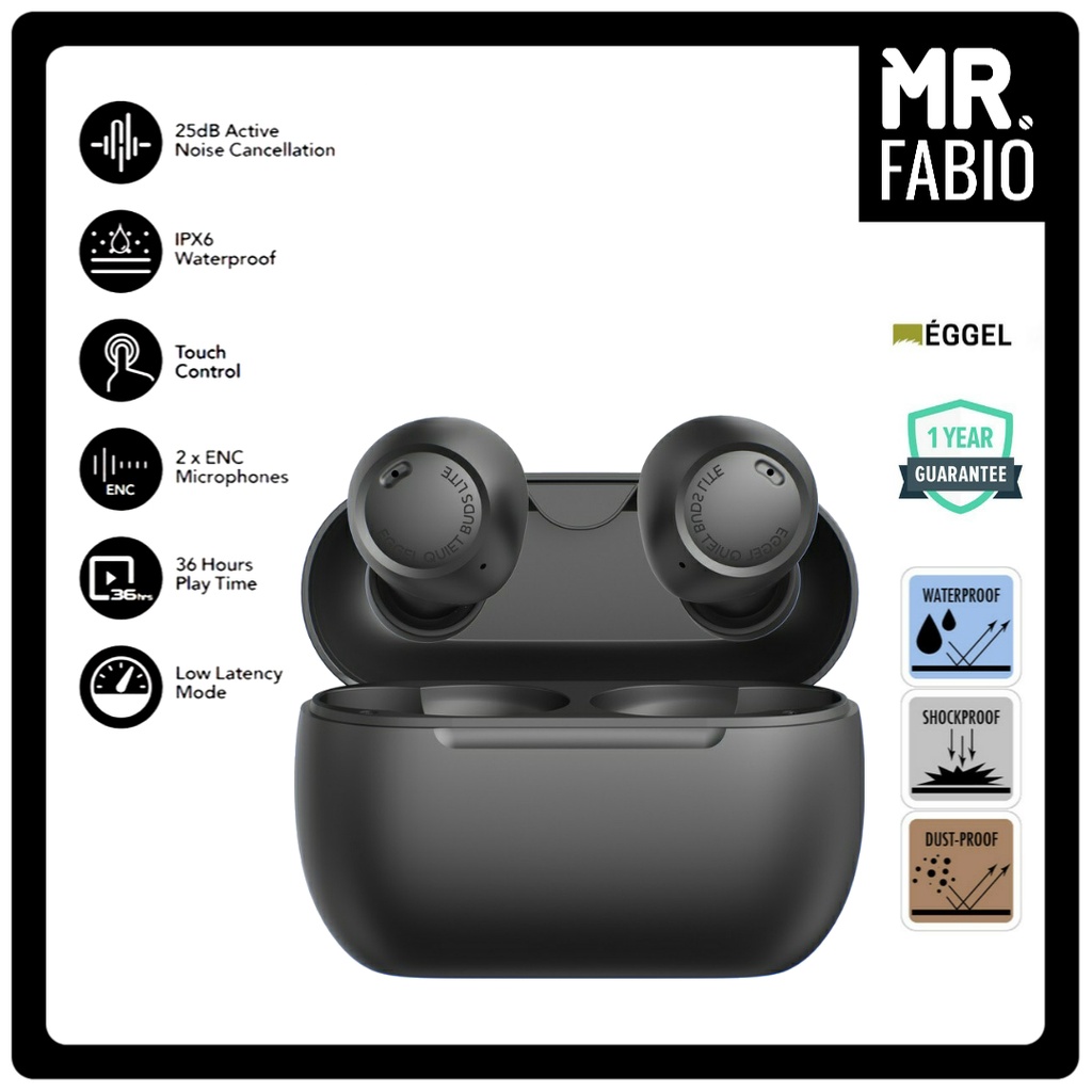 Eggel QuietBuds Lite ANC + ENC TWS Bluetooth Earphone with Gaming Mode