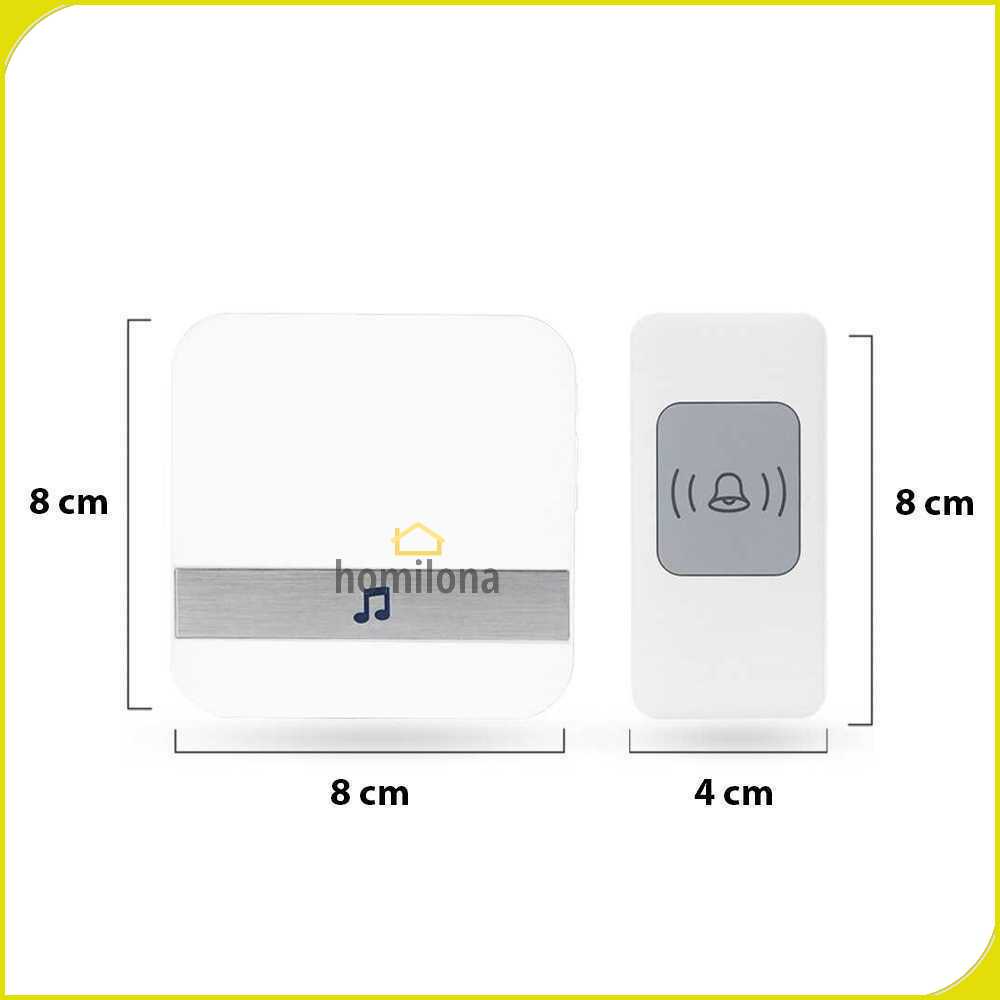 TaffHOME Bell Pintu Wireless Doorbell Waterproof 1 Receiver 433Mhz - A9