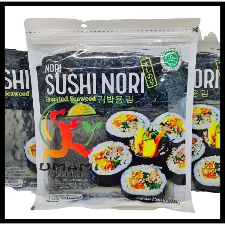 

JAVA SUSHI NORI 50 LEMBAR - RUMPUT LAUT KERING 50 LEMBAR HALAL KODE 614