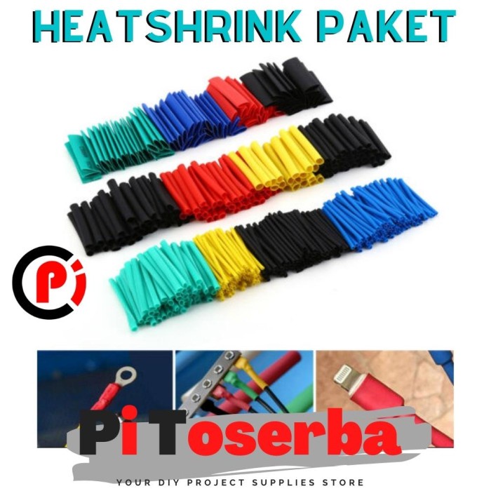 Heat Shrink Selongsong Bakar Isolasi Selang Heatshrink Set Isi Campur