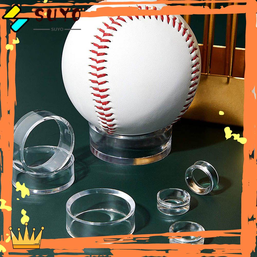 Suyo Baseball Display Stand Acrylic Organisasi Tempat Penyimpanan Bening