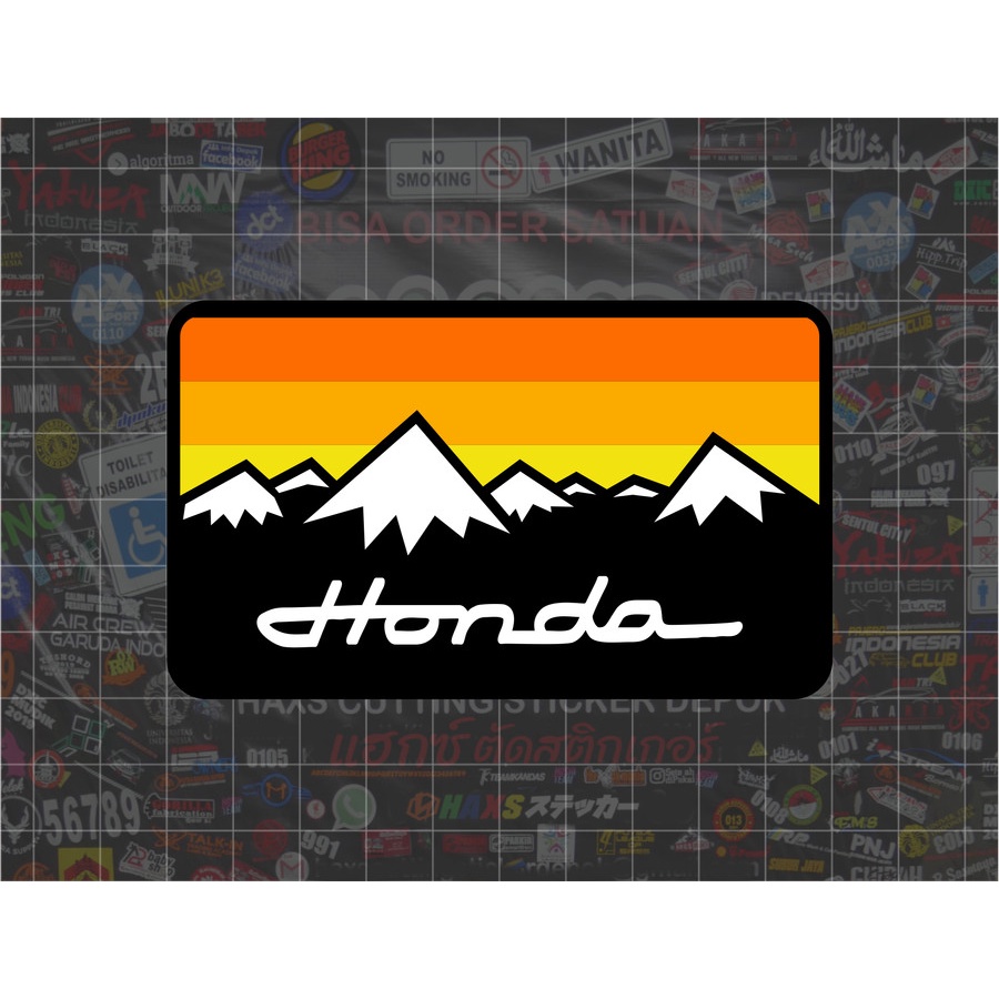 Cutting Sticker Honda Mountain Ukuran 10 Cm Untuk Motor Mobil