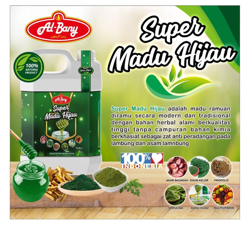 

Super Madu Hijau Green Honey Nett 1kg (solusi lambung akut)
