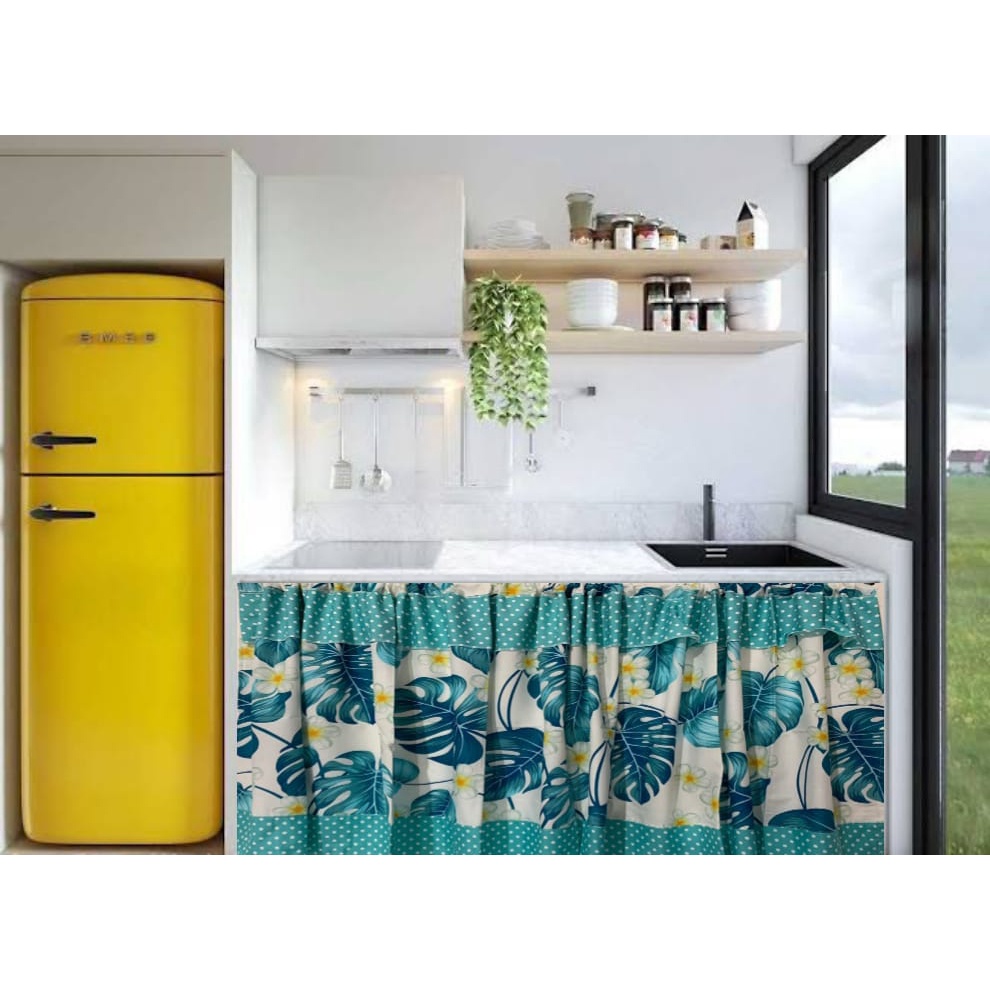 Hordeng kolong dapur/ tirai kolong dapur minimalis