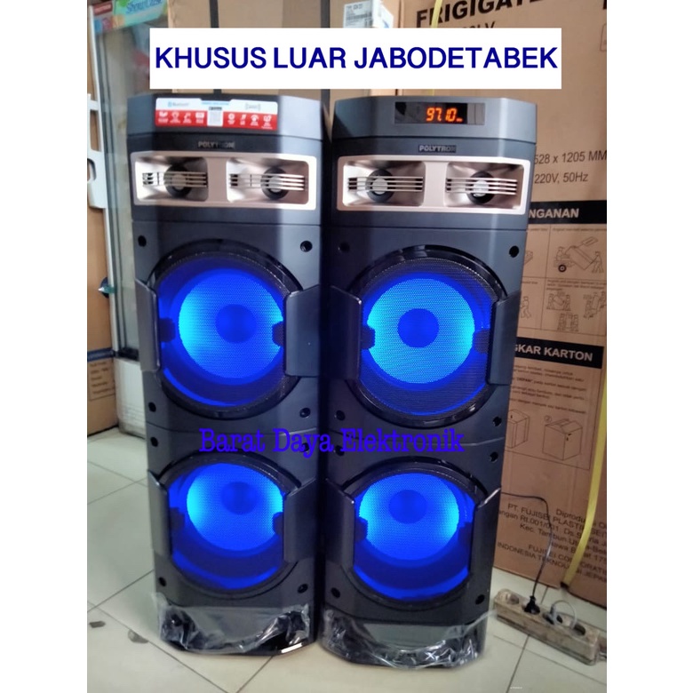 POLYTRON SPEAKER AKTIF POLYTRON PAS 10D28 BLUETOOTH USB KARAOKE PAS10D28 KHUSUS LUAR JABODETABEK