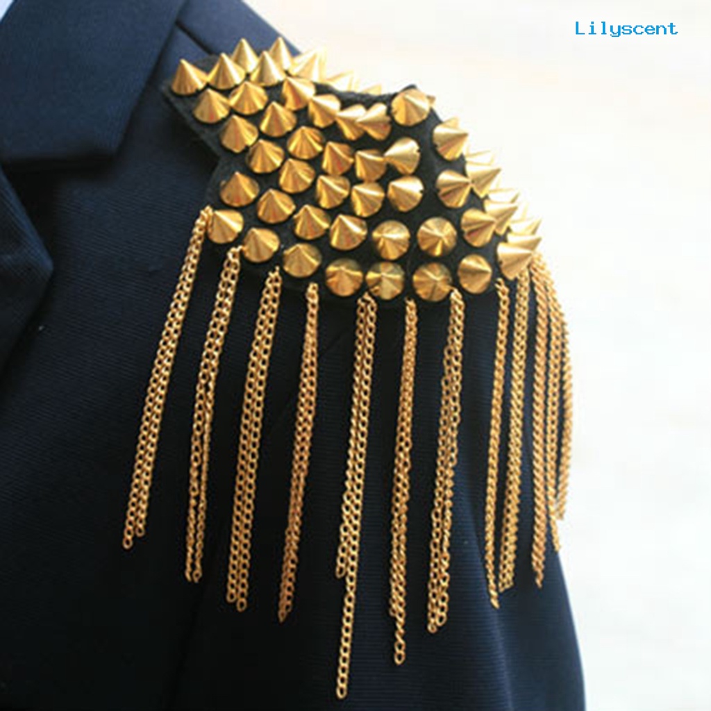 [LS] Bros Bahu Jumbai Perhiasan Punk Vintage Fringe Epaulette Decor