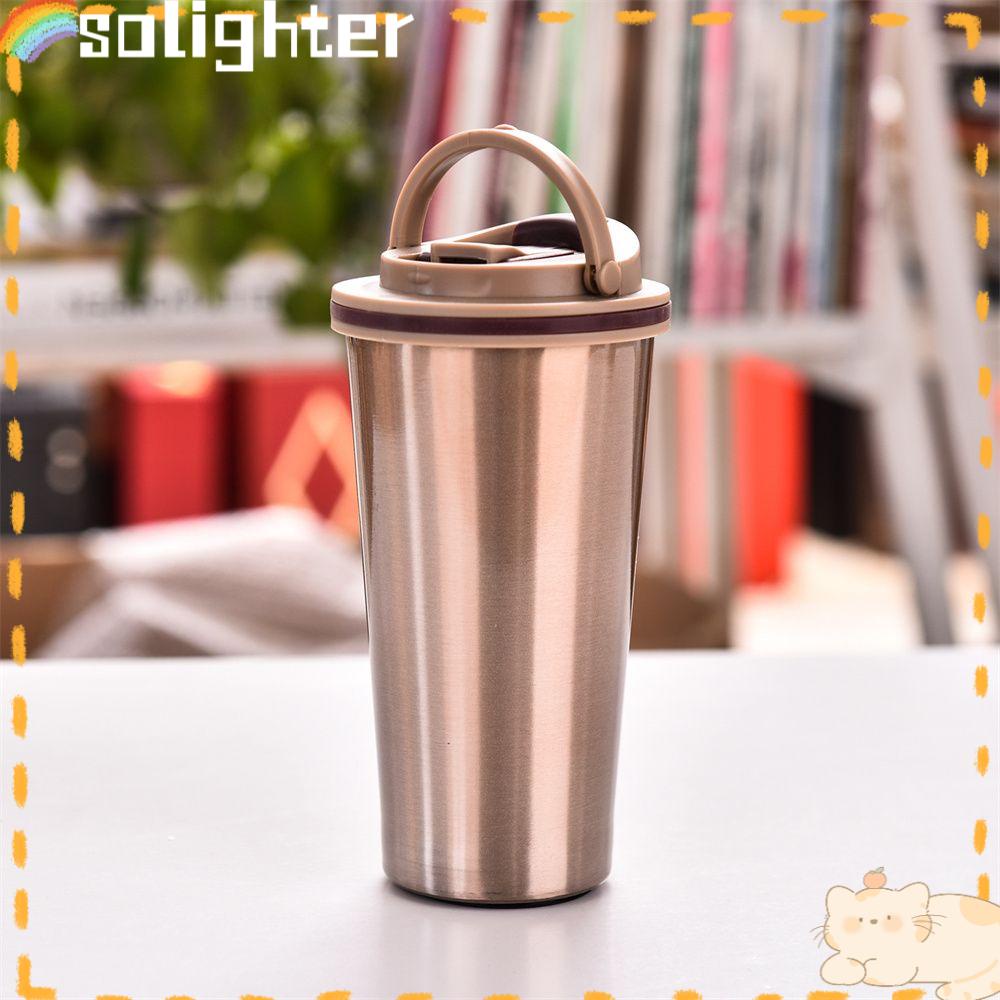 Solighter Mug Cangkir Travel Thermal Portable Perlengkapan Minum Stainless Vacuum Cups