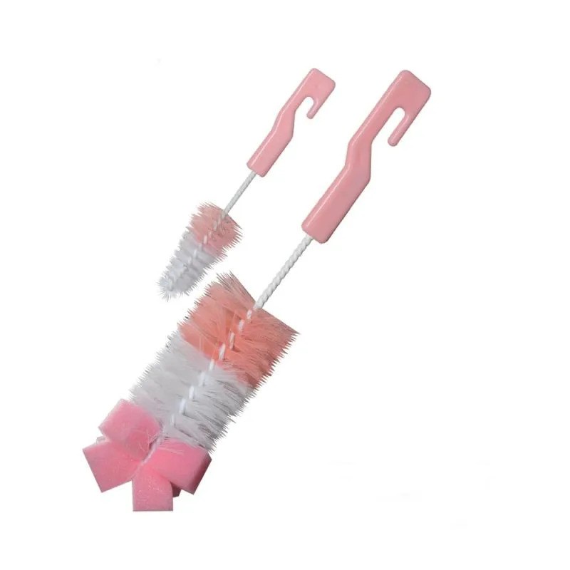 Pigeon / Baby Safe Babysafe 2In1 2 In 1 Bottle &amp; Nipple Brush Basic - Sikat Botol Susu Nilon Nylon