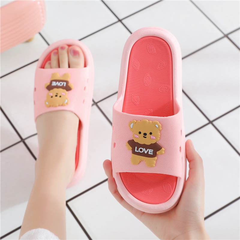 Flowid20 - sandal karet import two tone lucu anti slip sandal bear import 119