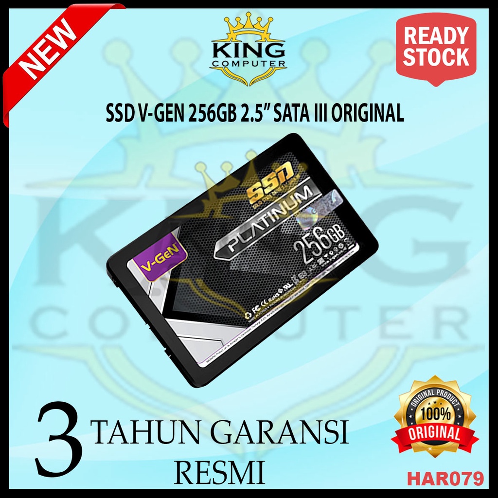 SSD V-GEN 256GB 2.5 SATA 3 RESMI GARANSI 3 TAHUN