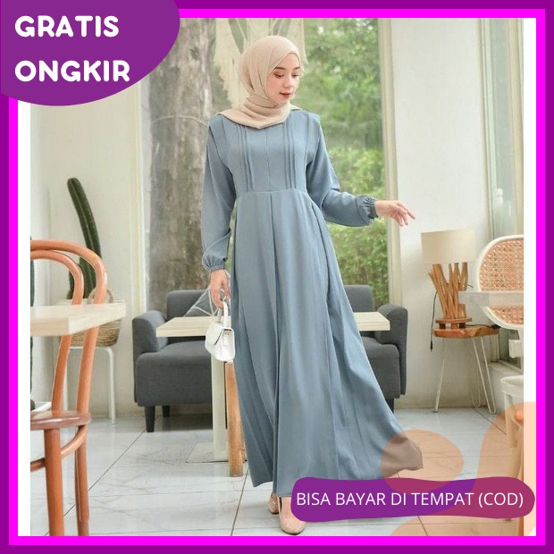 Baju Gamis Mewah Dewasa Import Hibiskus Jumbo Maxy Premium Wanita Perempuan Baju Muslim Gsmis Cewek 